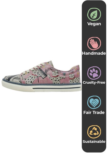 Kadın Vegan Deri Çok Renkli Sneakers - Dance with Me Tasarım indirimleri