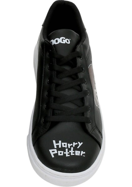 Kadın Vegan Deri Siyah Sneakers - Warner Bros Friends Till Eternity Harry Potter Tasarım