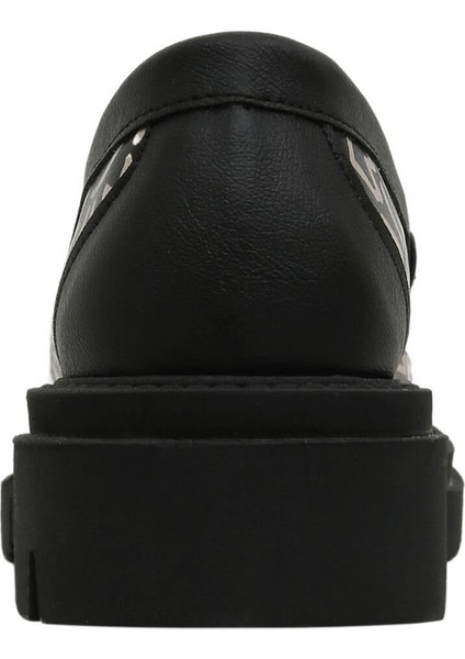 Kadın Vegan Deri Çok Renkli Loafer - Abstract Outline Tasarım
