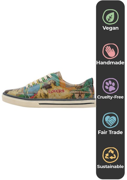 Kadın Vegan Deri Çok Renkli Sneakers - Ancient Tales Tasarım