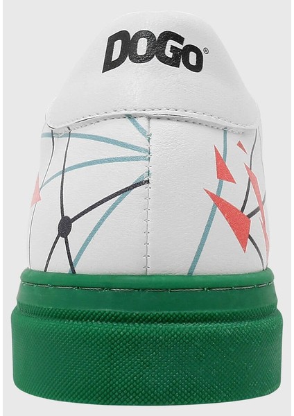 Kadın Vegan Deri Beyaz Sneakers - Red Fox Tasarım