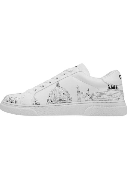 Kadın Vegan Deri Beyaz Sneakers - Berlin Tasarım