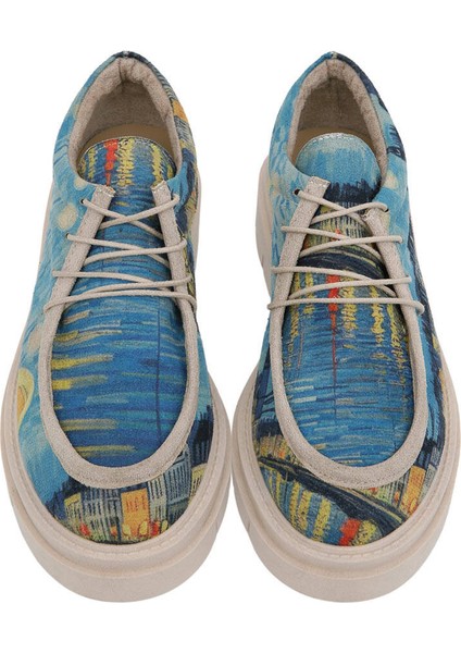 Kadın Vegan Mavi Loafer - Sea Sparkles Tasarım modelleri