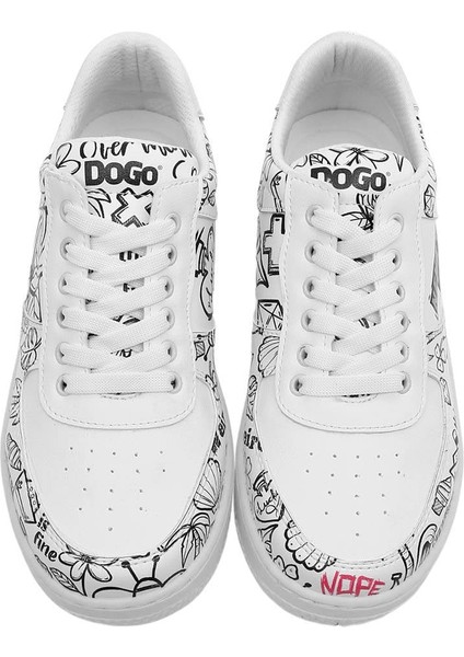 Kadın Vegan Deri Beyaz Sneakers - Never Say Never Tasarım fırsatları