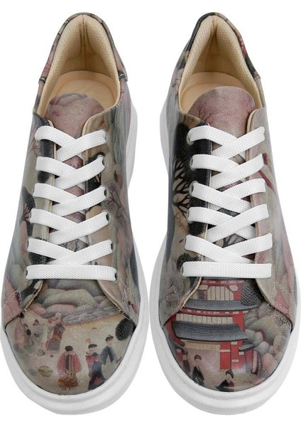 Kadın Vegan Deri Çok Renkli Sneakers - Spring in East Tasarım fırsatları