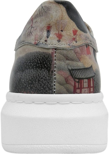 Kadın Vegan Deri Çok Renkli Sneakers - Spring in East Tasarım