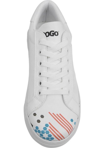 Kadın Vegan Deri Beyaz Sneakers - Bring Your Colours to Life Tasarım