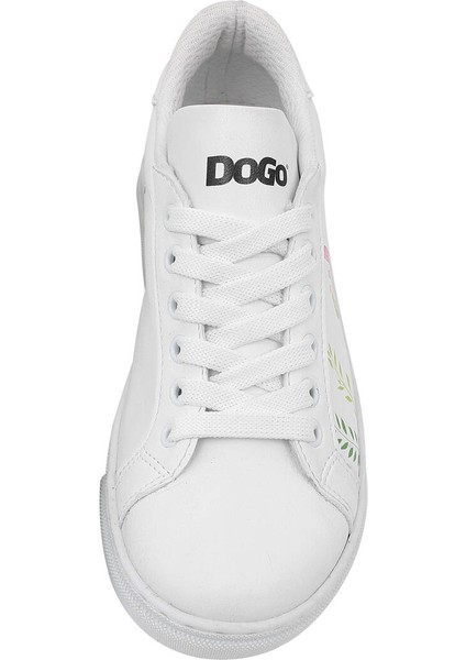 Unisex Çocuk Vegan Deri Beyaz Sneakers - It's Not Easy Being Green Tasarım fırsatları