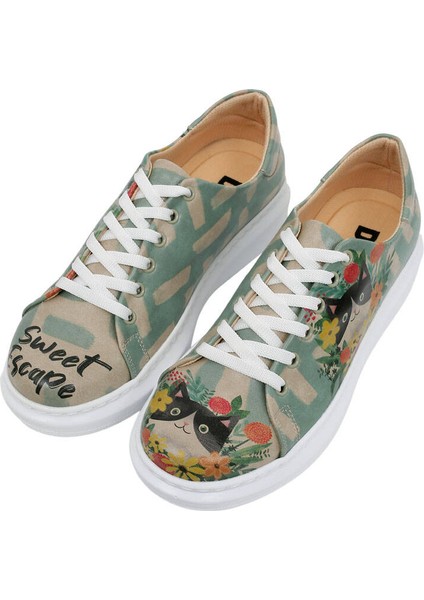 Kadın Vegan Deri Mavi Günlük Sneakers - Sweet Escape Tasarım fiyatları