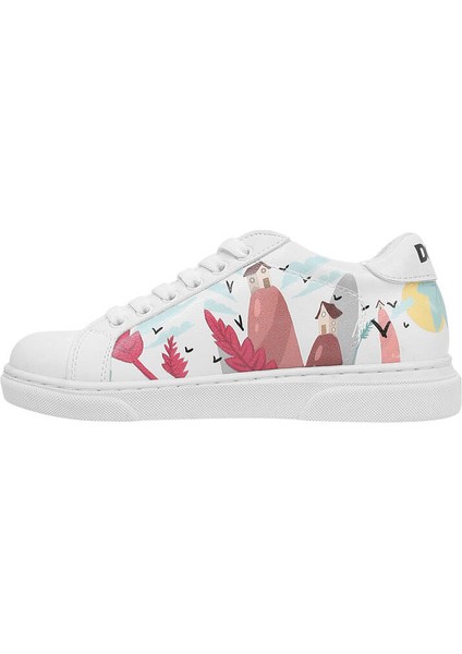 Çocuk Vegan Deri Beyaz Günlük Sneakers - State Of Bliss Tasarım