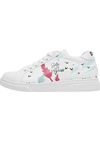 Çocuk Vegan Deri Beyaz Günlük Sneakers - State Of Bliss Tasarım indirimleri
