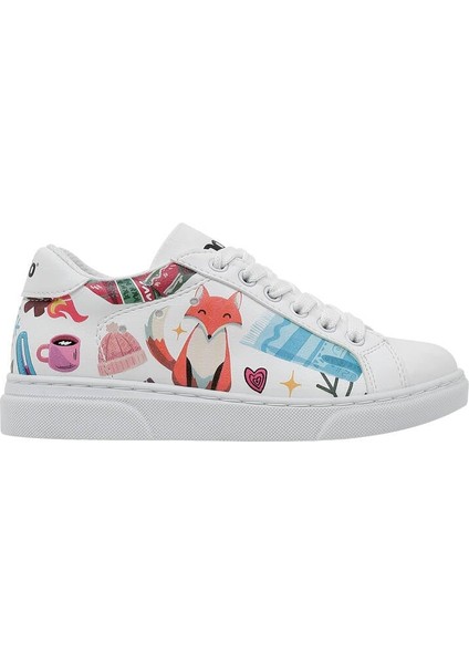 Unisex Çocuk Vegan Deri Beyaz Sneakers - Bitter Sweet Winter Tasarım indirimleri