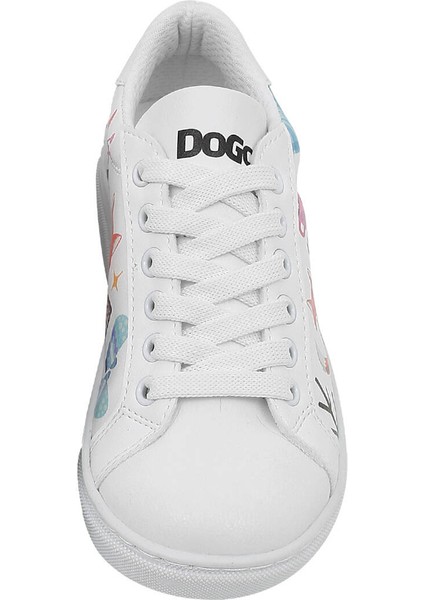 Unisex Çocuk Vegan Deri Beyaz Sneakers - Bitter Sweet Winter Tasarım