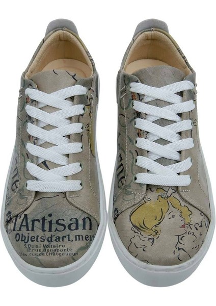 Kadın Vegan Deri Bej Sneakers - Artisan Tasarım fiyatları