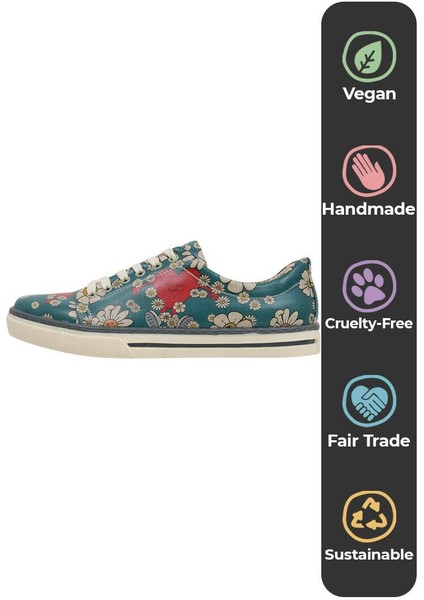 Kadın Vegan Deri Çok Renkli Günlük Sneakers - Show Yourself More Love Tasarım