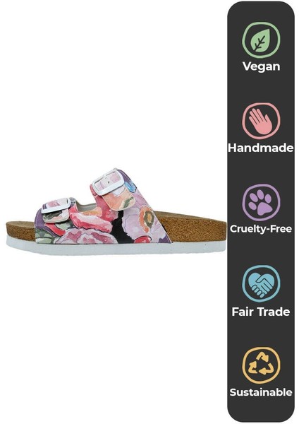 Kadın Vegan Deri Çok Renkli Terlik - Good Things are Ahead Tasarım