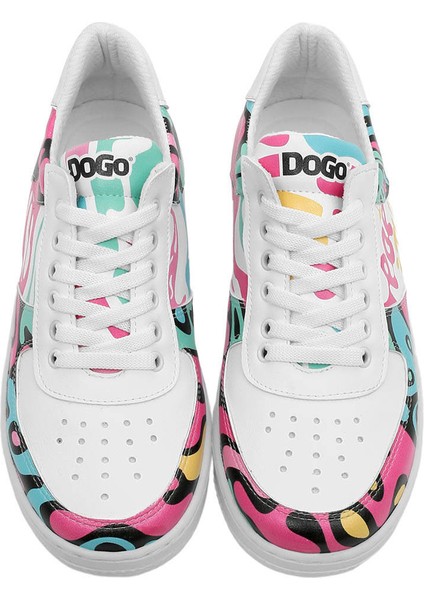 Kadın Vegan Deri Beyaz Sneakers - Pop the Art Tasarım indirimleri