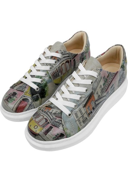 Kadın Vegan Deri Çok Renkli Sneakers - Lisboa Tasarım modelleri