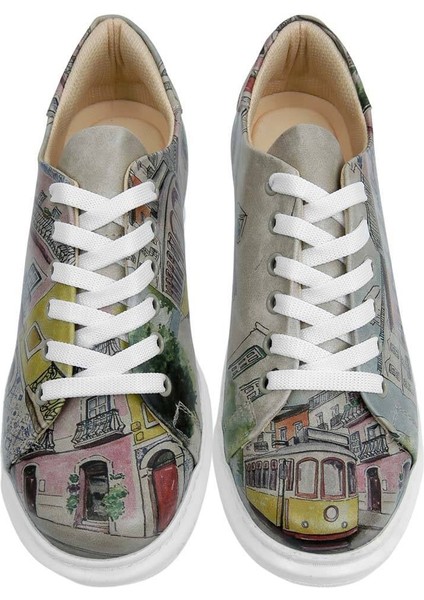 Kadın Vegan Deri Çok Renkli Sneakers - Lisboa Tasarım fırsatları