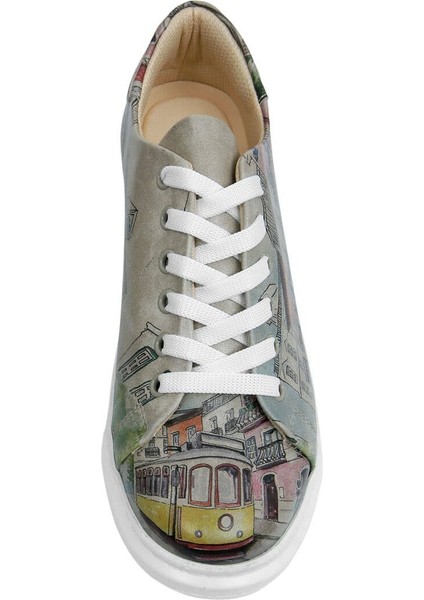 Kadın Vegan Deri Çok Renkli Sneakers - Lisboa Tasarım
