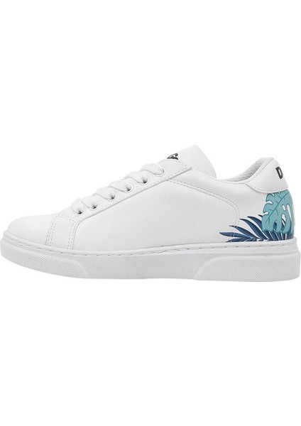 Unisex Çocuk Vegan Deri Beyaz Sneakers - To the Beach Tasarım
