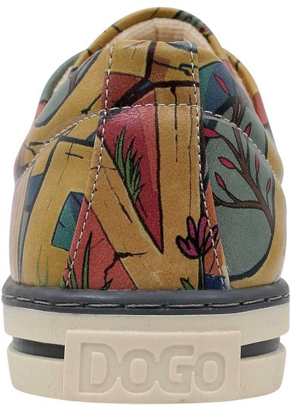 Kadın Vegan Deri Turkuaz Sneakers - Love Tasarım
