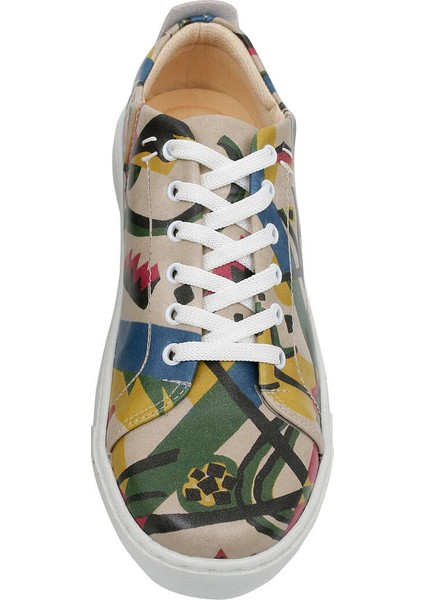 Kadın Vegan Deri Çok Renkli Sneakers - Beauty in Chaos Tasarım