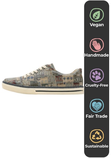 Kadın Vegan Deri Çok Renkli Sneakers - Frame of Mind Tasarım