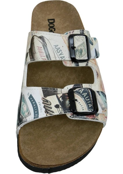 Kadın Vegan Deri Bej Terlik - Aeroplanes Tasarım