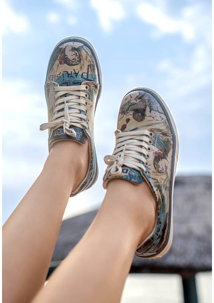 Kadın Vegan Deri Çok Renkli Sneakers - Le Parisien Tasarım
