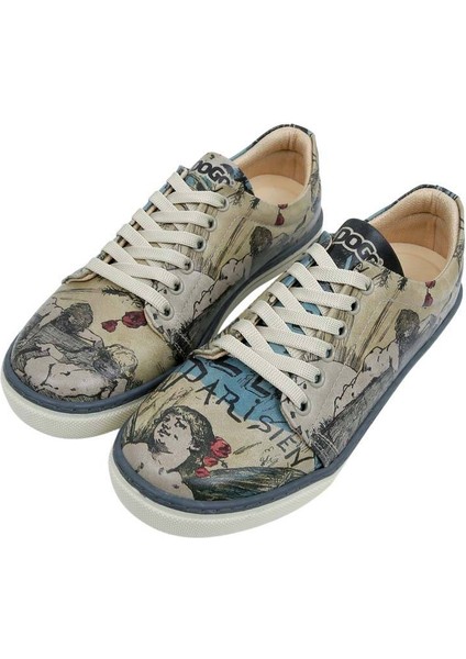 Kadın Vegan Deri Çok Renkli Sneakers - Le Parisien Tasarım modelleri