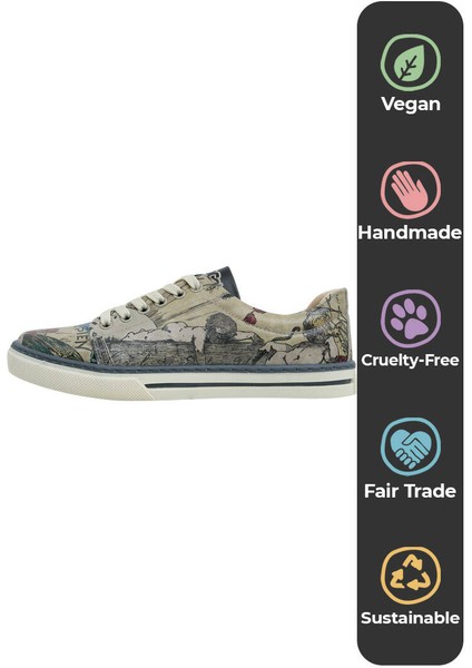 Kadın Vegan Deri Çok Renkli Sneakers - Le Parisien Tasarım