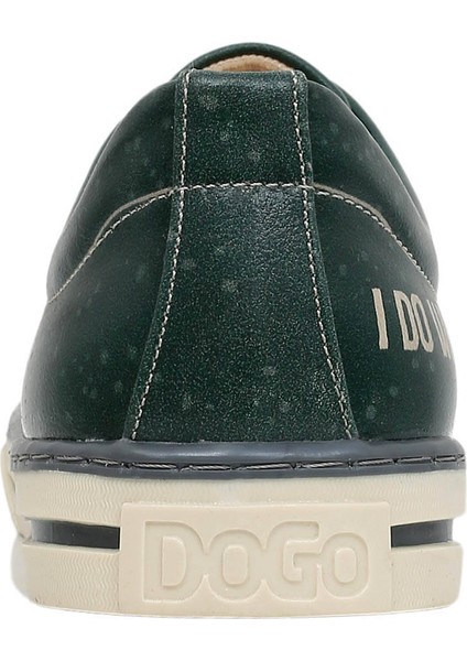 Kadın Vegan Deri Yeşil Günlük Sneakers - I Do What I Want Tasarım