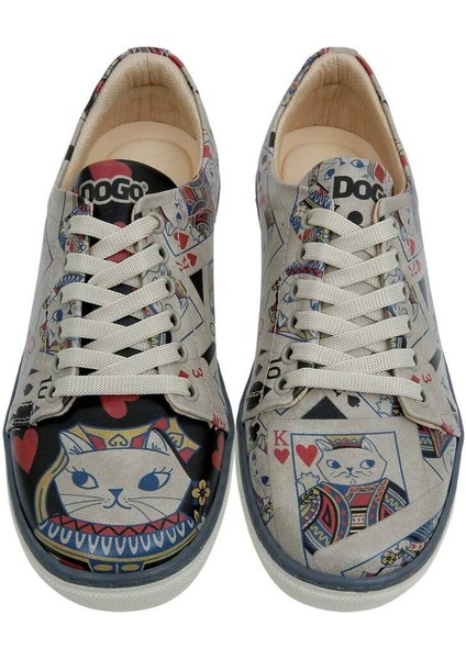 Kadın Vegan Deri Çok Renkli Sneakers - Queen of Meows Tasarım fırsatları