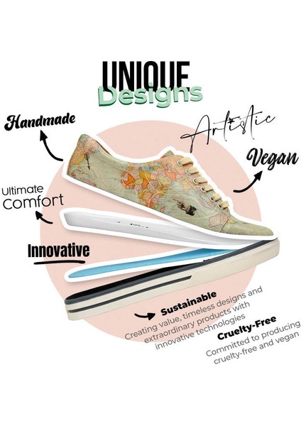 Kadın Vegan Deri Mavi Sneakers - Explore Tasarım fırsatları
