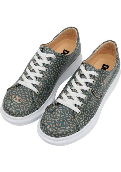 Kadın Vegan Deri Mavi Günlük Sneakers - Lemur Tasarım fiyatları