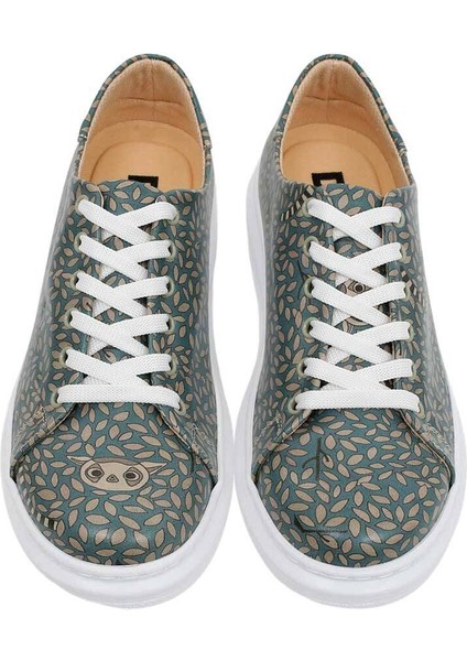 Kadın Vegan Deri Mavi Günlük Sneakers - Lemur Tasarım modelleri