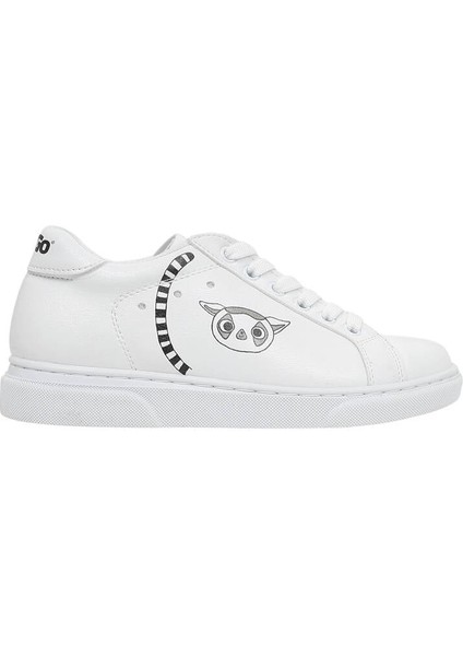Çocuk Vegan Deri Beyaz Günlük Sneakers - Lemur Tasarım fırsatları