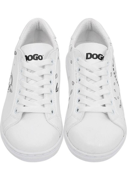 Çocuk Vegan Deri Beyaz Günlük Sneakers - Lemur Tasarım indirimleri