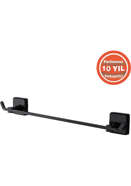KU10-006.4 Paslanmaz Pirinç Kumru Uzun Havluluk 50 cm Mat Siyah