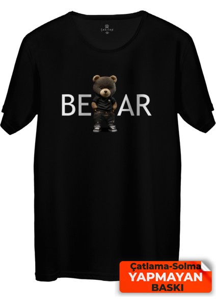 Sevimli Ayı Baskılı Tişört Unisex, Premium Kalite (Rgl-Hyvn-Ayı)