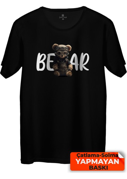 Sevimli Ayı Baskılı Tişört Unisex, Premium Kalite (Rgl-Hyvn-Ayı)