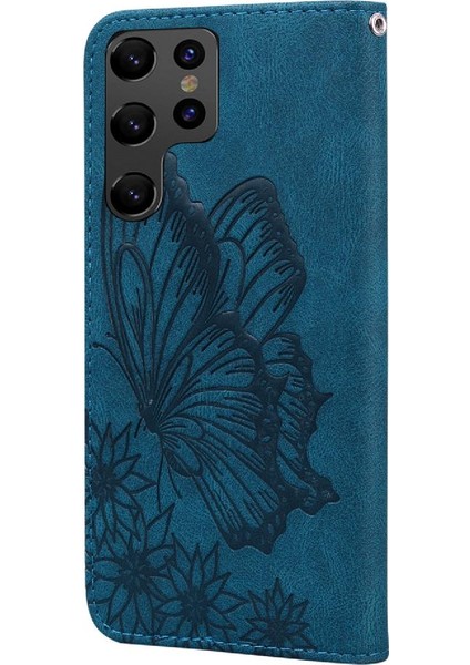 Kart Yuvası Standı Kickstand Büyük ile Samsung Galaxy S23 Ultra Için Kılıf (Yurt Dışından)