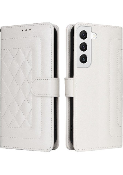 Samsung Galaxy S22 Deri Kılıf Için Flip Case Basit Iş Darbeye (Yurt Dışından)