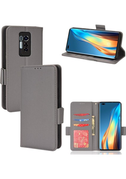 Tecno Phantom x Kart Yuvaları Için Kılıf Tutucu Pu Deri Cüzdan Yan Toka (Yurt Dışından)