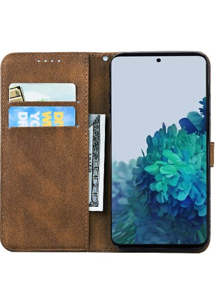 Samsung Galaxy S21 Artı Kart Yuvası Standı ile Flip Telefon Kılıfı (Yurt Dışından)