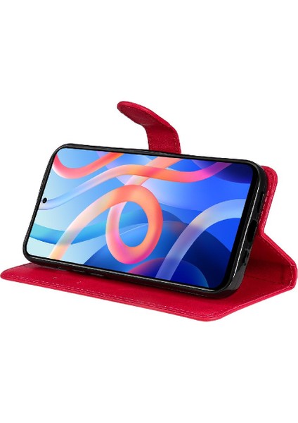 Xiaomi Poco M4 Pro 5g Için Flip Case Yüksek Kalite Deri Kart Yuvası ile (Yurt Dışından)