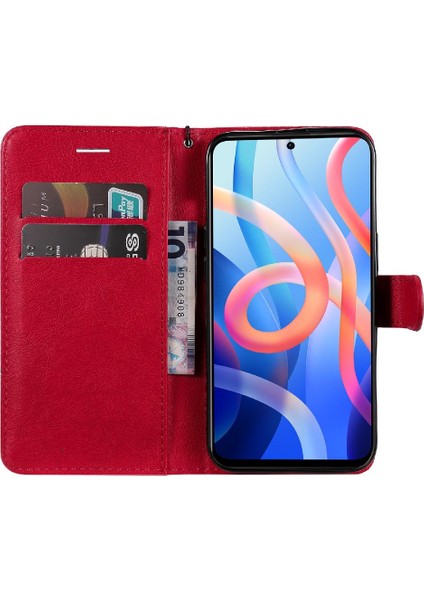 Xiaomi Poco M4 Pro 5g Için Flip Case Yüksek Kalite Deri Kart Yuvası ile (Yurt Dışından)