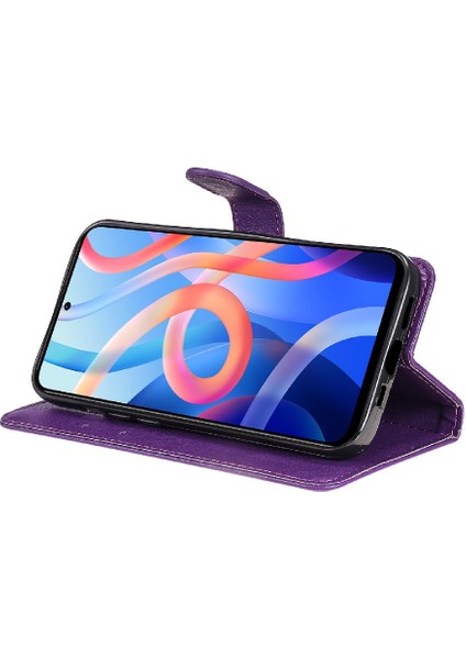 Xiaomi Poco M4 Pro 5g Için Flip Case Yüksek Kalite Deri Kart Yuvası ile (Yurt Dışından)