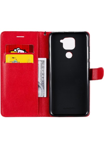 Xiaomi Redmi Not 9 Için Flip Case Klasik Düz Renk Iş Cüzdan Kılıf (Yurt Dışından)